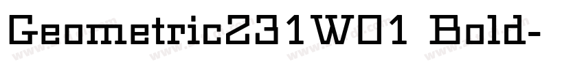 Geometric231W01 Bold字体转换